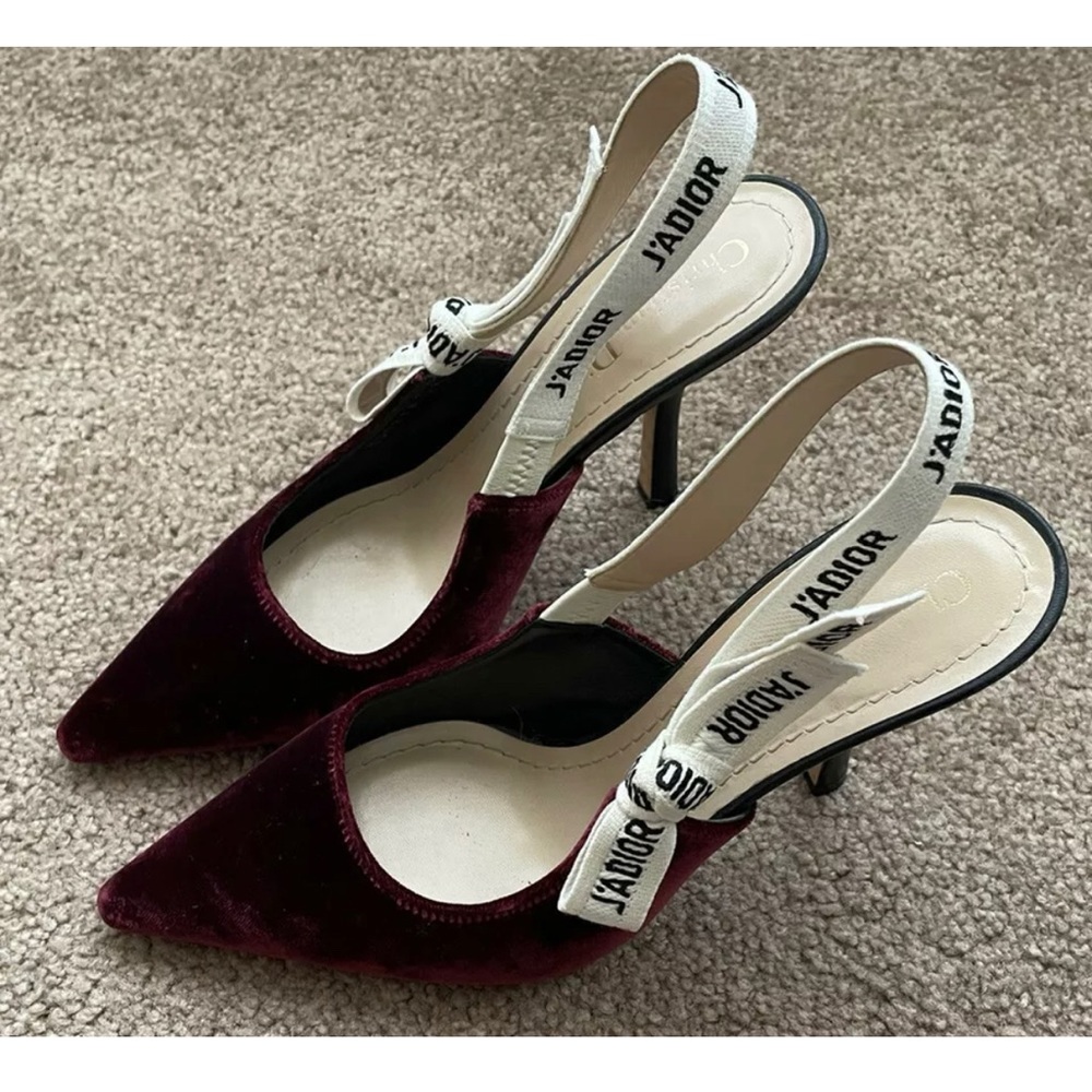 Christian Dior J'Adior Sz 37 Velvet Pumps